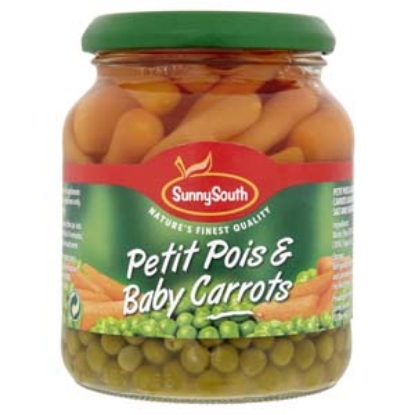 Picture of SunnySouth Peas & Whole Baby Carrots 340g x12